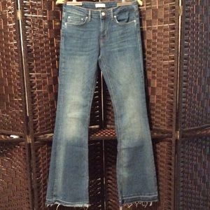 Zara Woman distressed flare jeans
